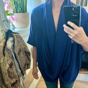 ZARA - Blue Cowl Deep Sweater